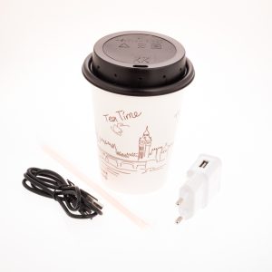 Cámara espías en vaso de café
