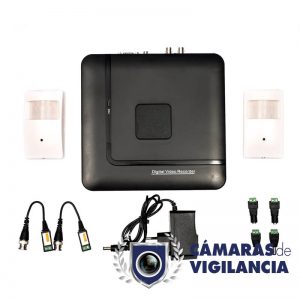 kit cctv grabador 4 entradas con cámara en detector de robo